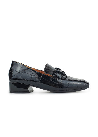 Жіночі туфлі лофери з натуральної лакової шкіри чорного кольору Berkonty (244376035)