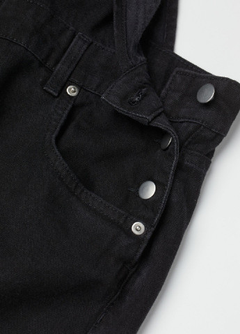 Комбінезон H&M однотонний чорний джинсовий