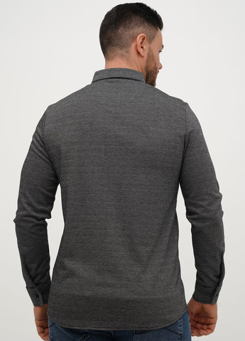 Черная кэжуал рубашка меланж Trend Collection