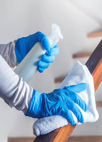 Рукавички нітрилові Blue текстуровані без пудри голубі S (3,6 г.) Medicom (254181103)