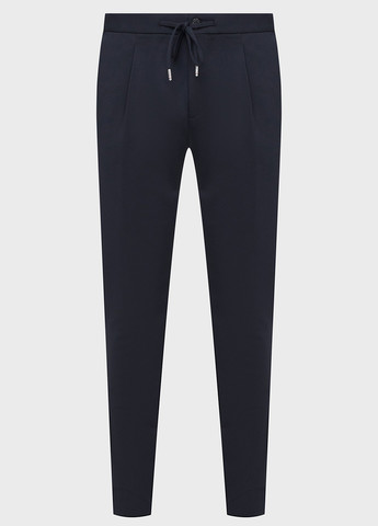 Темно-синие кэжуал, классические демисезонные зауженные брюки Tommy Hilfiger