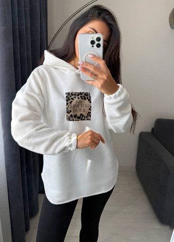 Черно-белый демисезонный комплект (худи, леггинсы) No Brand