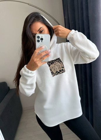 Черно-белый демисезонный комплект (худи, леггинсы) No Brand