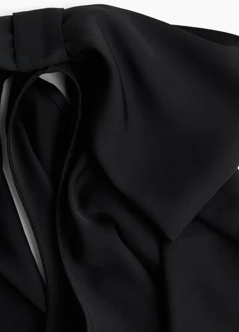 Комбинезон H&M комбинезон-брюки однотонный чёрный кэжуал полиэстер