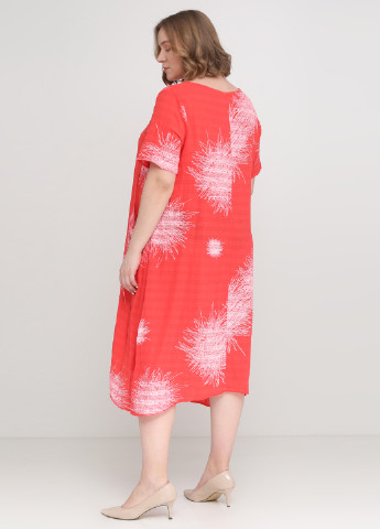 Червона кежуал сукня Made in Italy з абстрактним візерунком