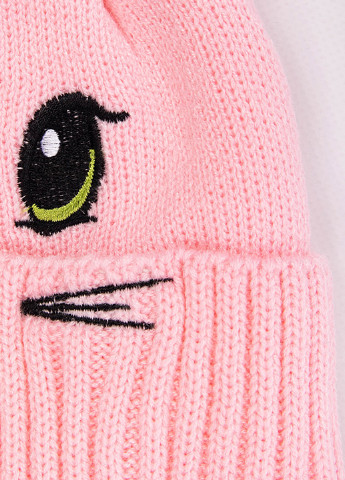 Светло-розовый зимний комплект (шапка, шарф-снуд) Viva