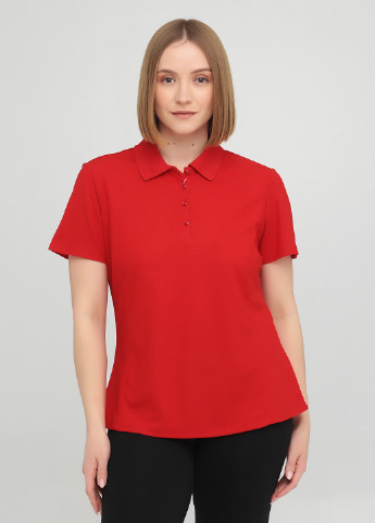 Женская красная футболка поло Greg Norman однотонная