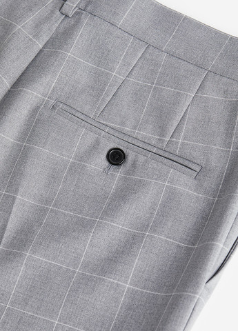 Серые классические, кэжуал демисезонные зауженные брюки H&M