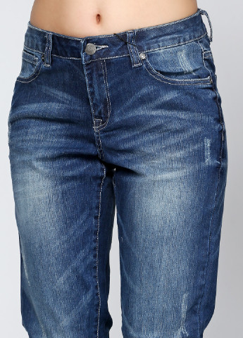 Синие демисезонные прямые джинсы Friendtex