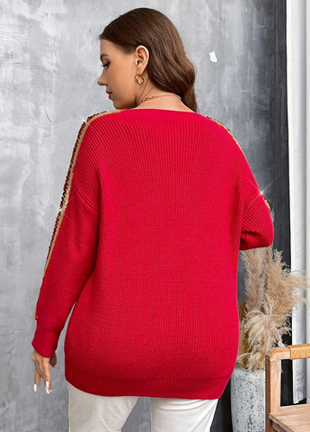 Червоний демісезонний пуловер пуловер SHEIN