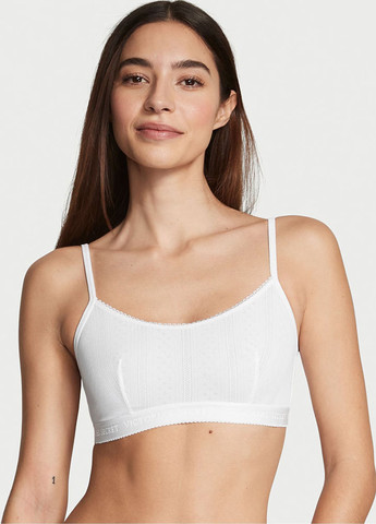 Белый демисезонный комплект (бюстгальтер, трусики) Victoria's Secret