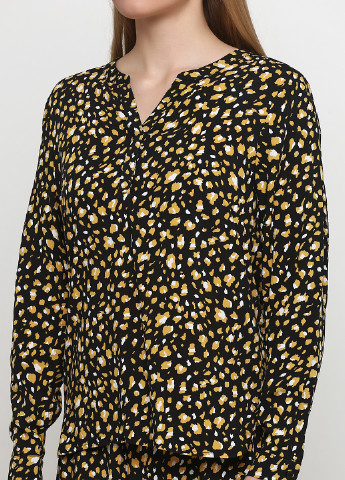 Костюм (блуза, юбка) BRANDTEX CLASSIC юбочный абстрактный чёрно-белого кэжуал вискоза