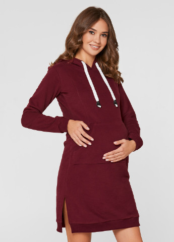 Бордова спортивна сукня для вагітних і годуючих сукня-худі Lullababe
