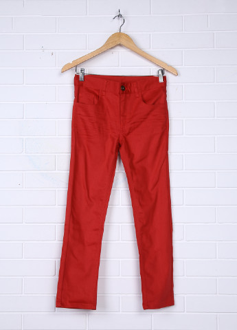 Красные кэжуал демисезонные брюки со средней талией Kiabi