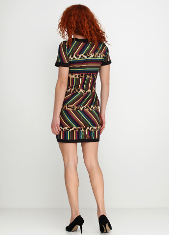 Комбинированное кэжуал платье Waggon с геометрическим узором