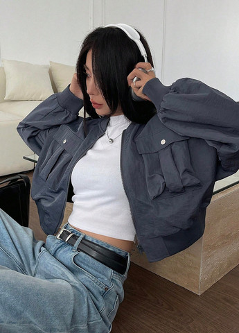 Бомбер SHEIN на блискавці (331019613)