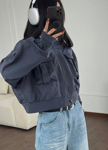 Бомбер SHEIN на блискавці (331019613)