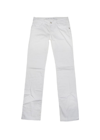 Белые кэжуал демисезонные прямые брюки Frutta