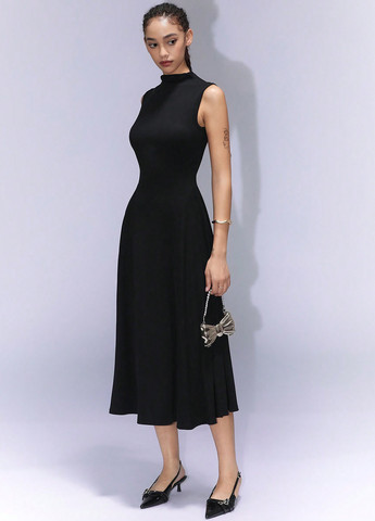 Чорна кежуал сукня а-силует SHEIN однотонна