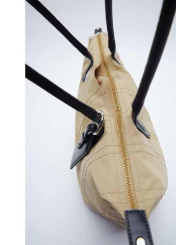 Сумка Tote з декоративною строчкою LP01 Беж (P-6910806230798) Zara (253137557)