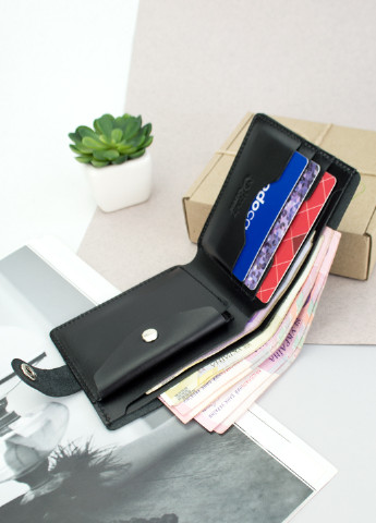Подарунковий чоловічий набір №62 "Тризуб": портмоне + ключниця + обкладинка на паспорт (чорний) HandyCover (253481116)