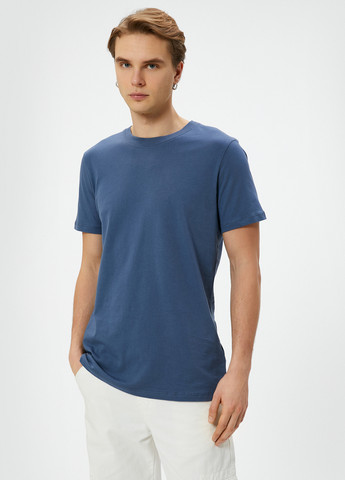 Серо-синяя футболка KOTON