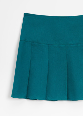 Бирюзовая кэжуал однотонная юбка House а-силуэта (трапеция)