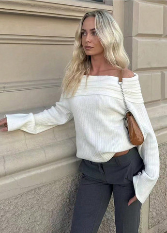 Білий демісезонний светр SHEIN