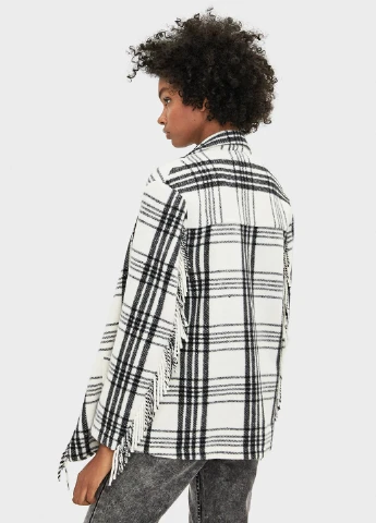 Черно-белый демисезонный кардиган Bershka