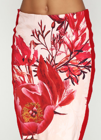 Светло-розовая кэжуал цветочной расцветки юбка Karen by Simonsen миди