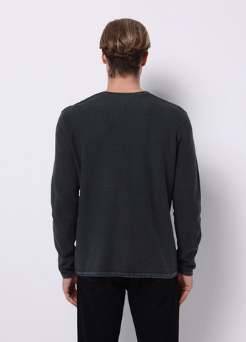 Темно-серый демисезонный кэжуал лонгслив Colin's однотонный