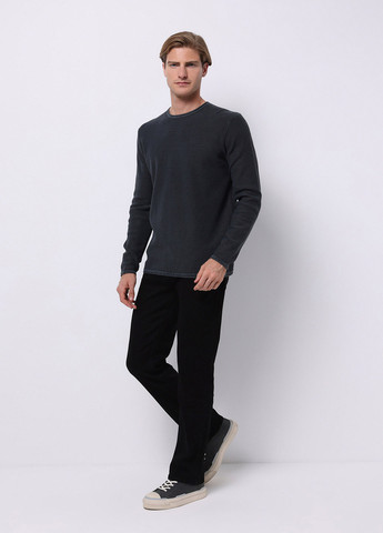 Темно-серый демисезонный кэжуал лонгслив Colin's однотонный