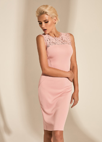 Светло-розовое кэжуал платье футляр LOVE REPUBLIC