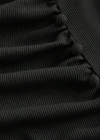 Черное кэжуал платье силуэтная SHEIN однотонное
