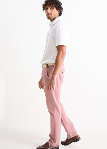 Розовые кэжуал демисезонные прямые брюки C&A