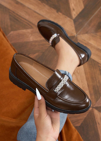 SHEIN Туфлі лофери коричневий з штучна шкіра, китай — демісезон (341743441)
