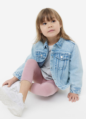 Светло-розовые демисезонные леггинсы H&M