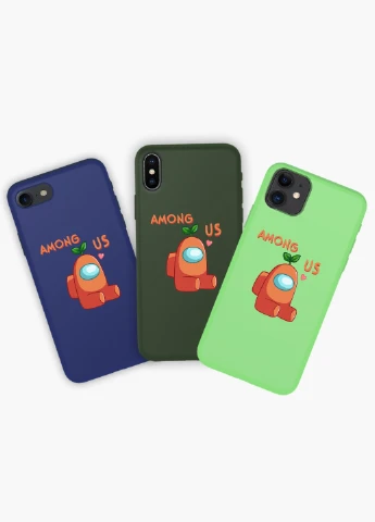 Чехол силиконовый Apple Iphone 7 Оранжевый Амонг Ас (Orange Among Us) (17361-2410) MobiPrint (219562006)