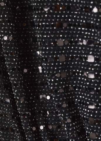 Комбінезон H&M комбінезон-брюки однотонний чорний вечірній поліамід, трикотаж