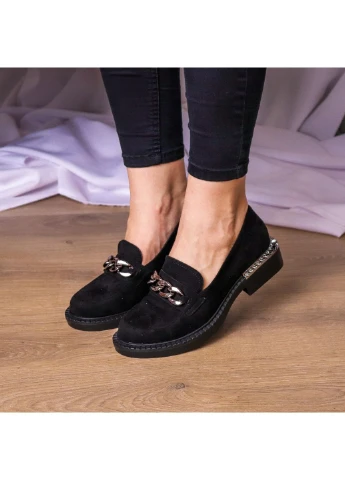 Fashion Лоферы женские Jin 3276 40 ра черный з искусственная замша, натуральная замша, украина — демисезон (253791525)