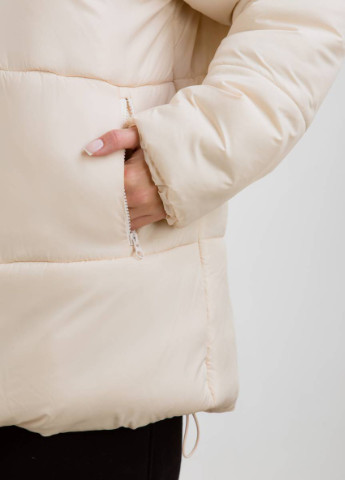 Бежевая зимняя куртка со съёмным капюшоном romashka Ромашка Бурос