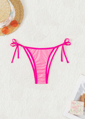 Розовые купальные трусики-плавки однотонные SHEIN