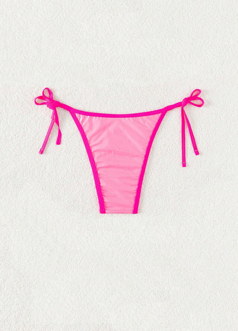 Розовые купальные трусики-плавки однотонные SHEIN