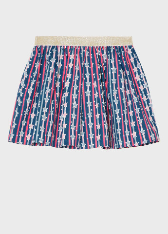 Синяя кэжуал с звездным узором юбка Monsoon Children клешированная