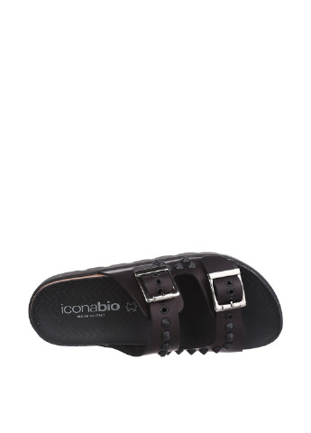 Черные сабо Iconabio на среднем каблуке