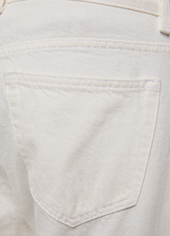 Белые демисезонные прямые джинсы Zara
