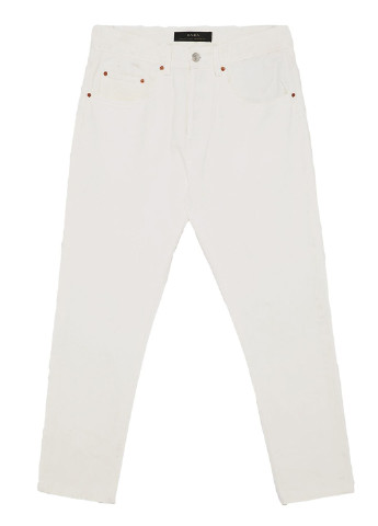Белые демисезонные прямые джинсы Zara