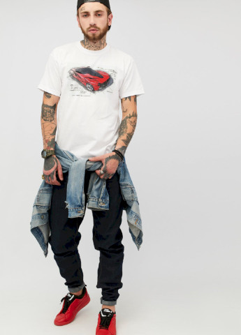 Белая футболка мужская YAPPI