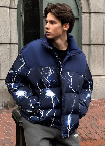 Темно-синя зимня куртка SHEIN