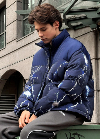 Темно-синя зимня куртка SHEIN